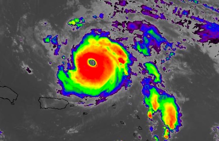 Infrared satellite image of Hurricane Jose, 0530Z 9/10/2017