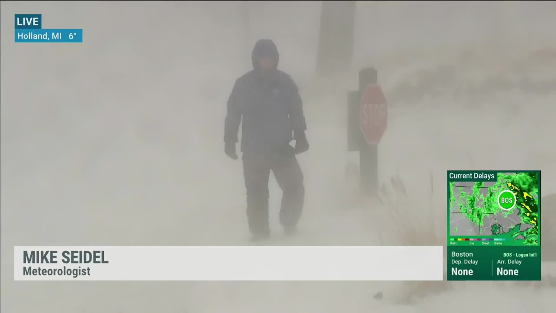-13 As Blizzard Blasts TWC's Mike Seidel In Michigan