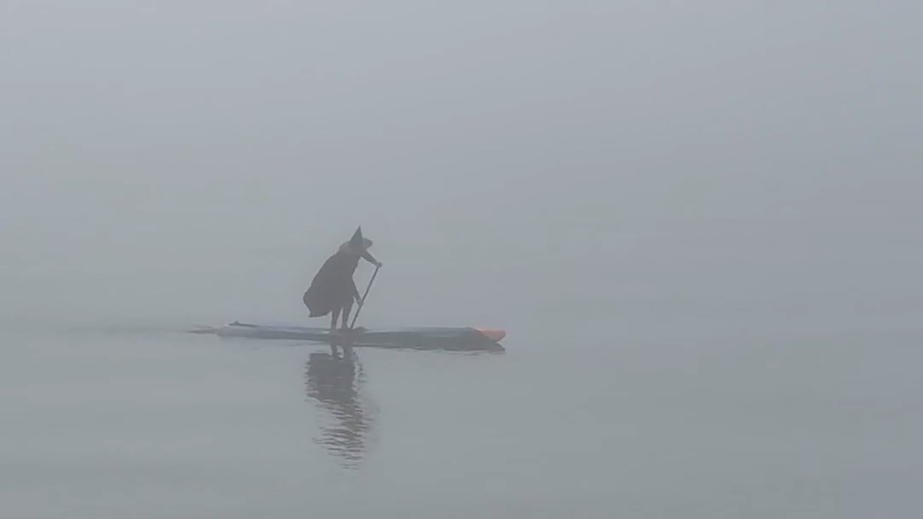Watch: Perfectly spooky weather conditions for witchy paddleboarders