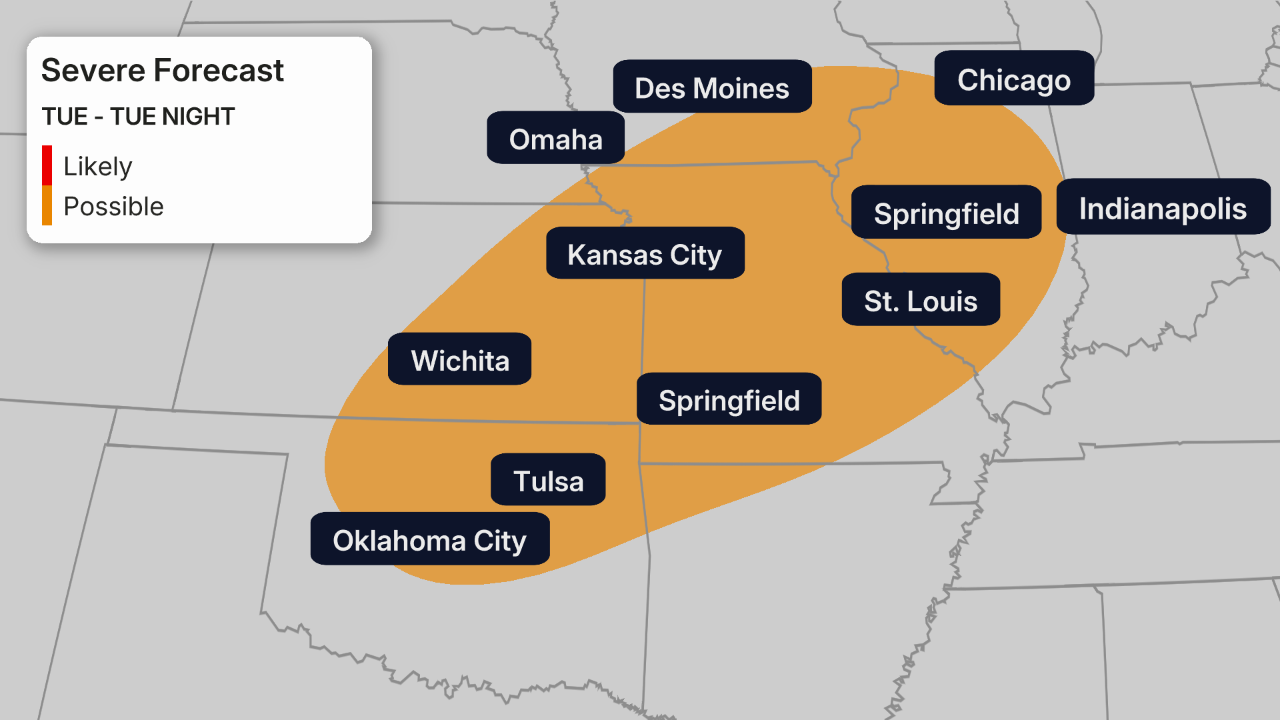 Tuesday's severe weather forecast