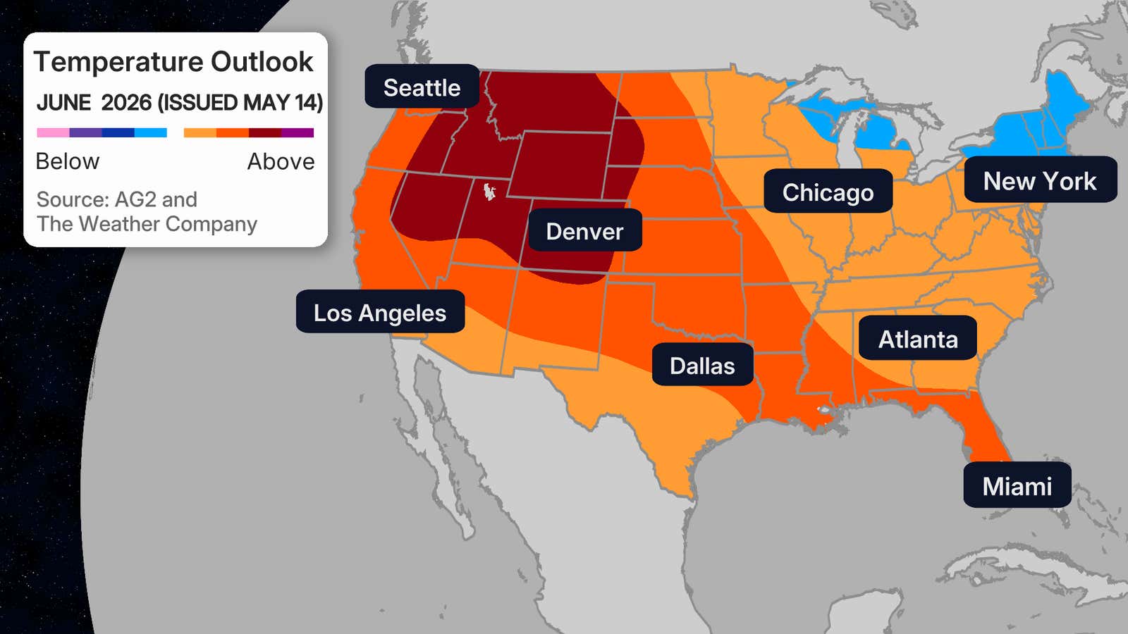 Previous June Temperature Outlook - Issued May 14, 2026