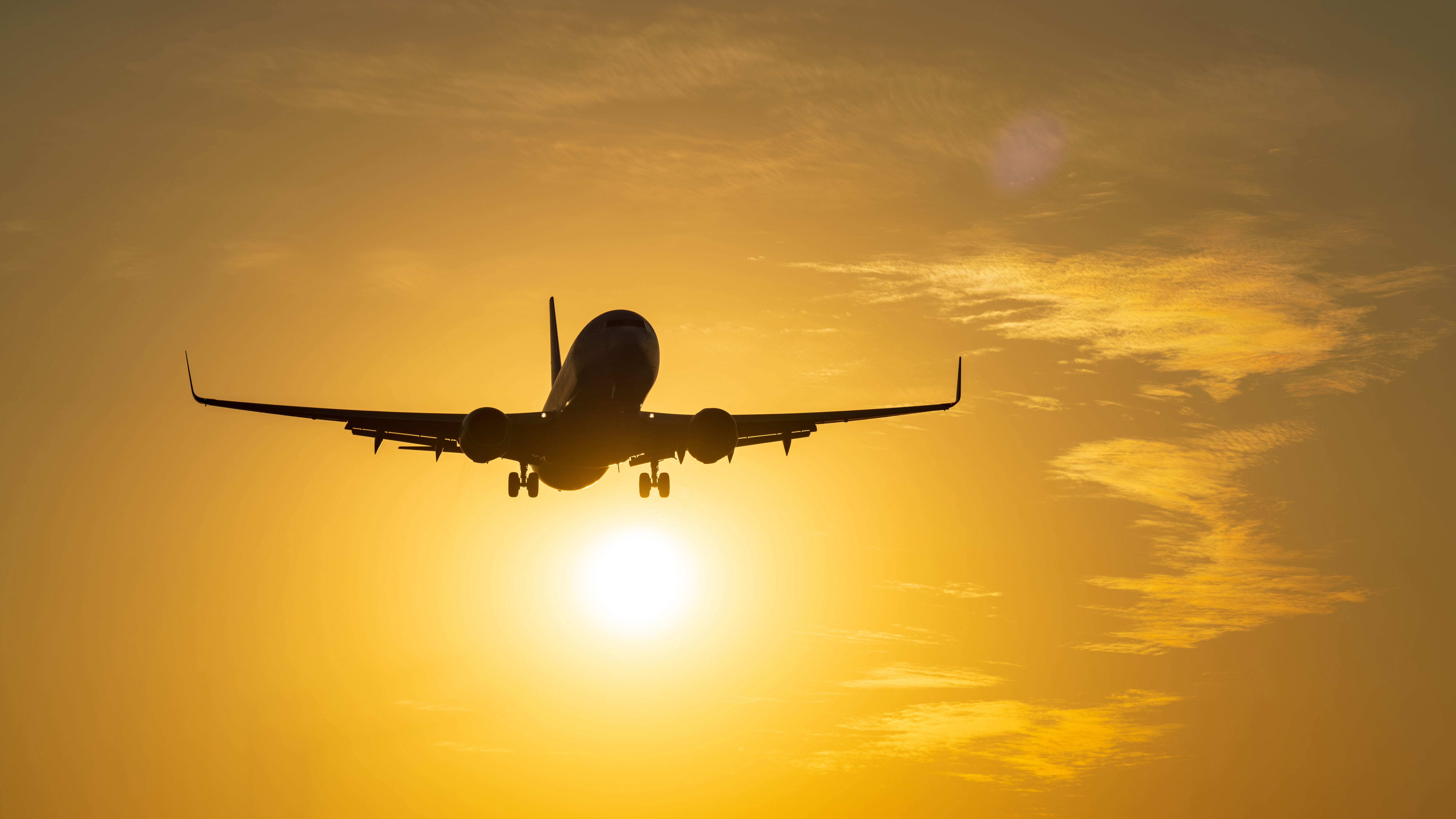 Airplane at Sunset
