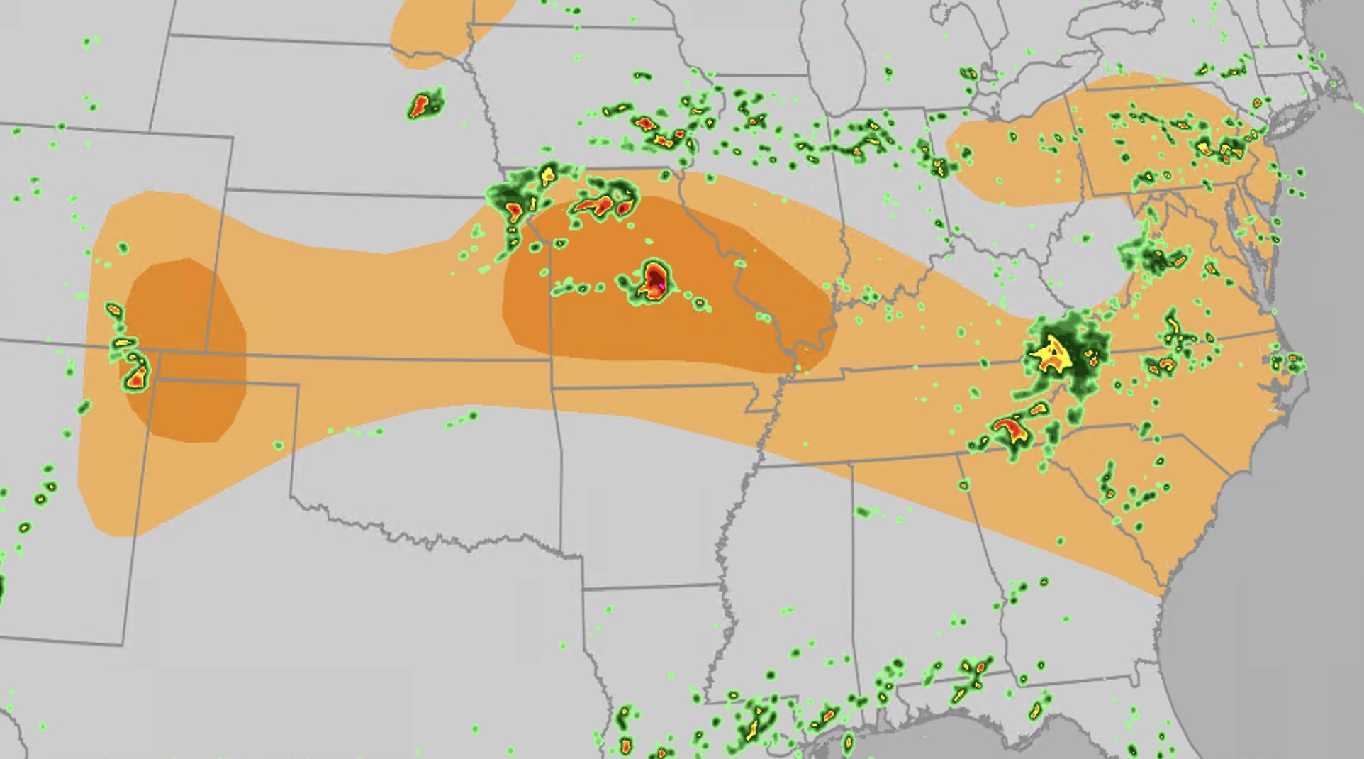 Weekend storms, flooding expected from Plains to mid-Atlantic