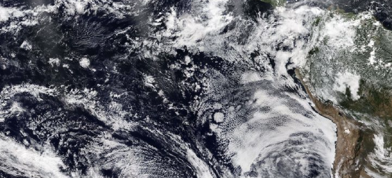 This image shows cloud cover over the Pacific Ocean.