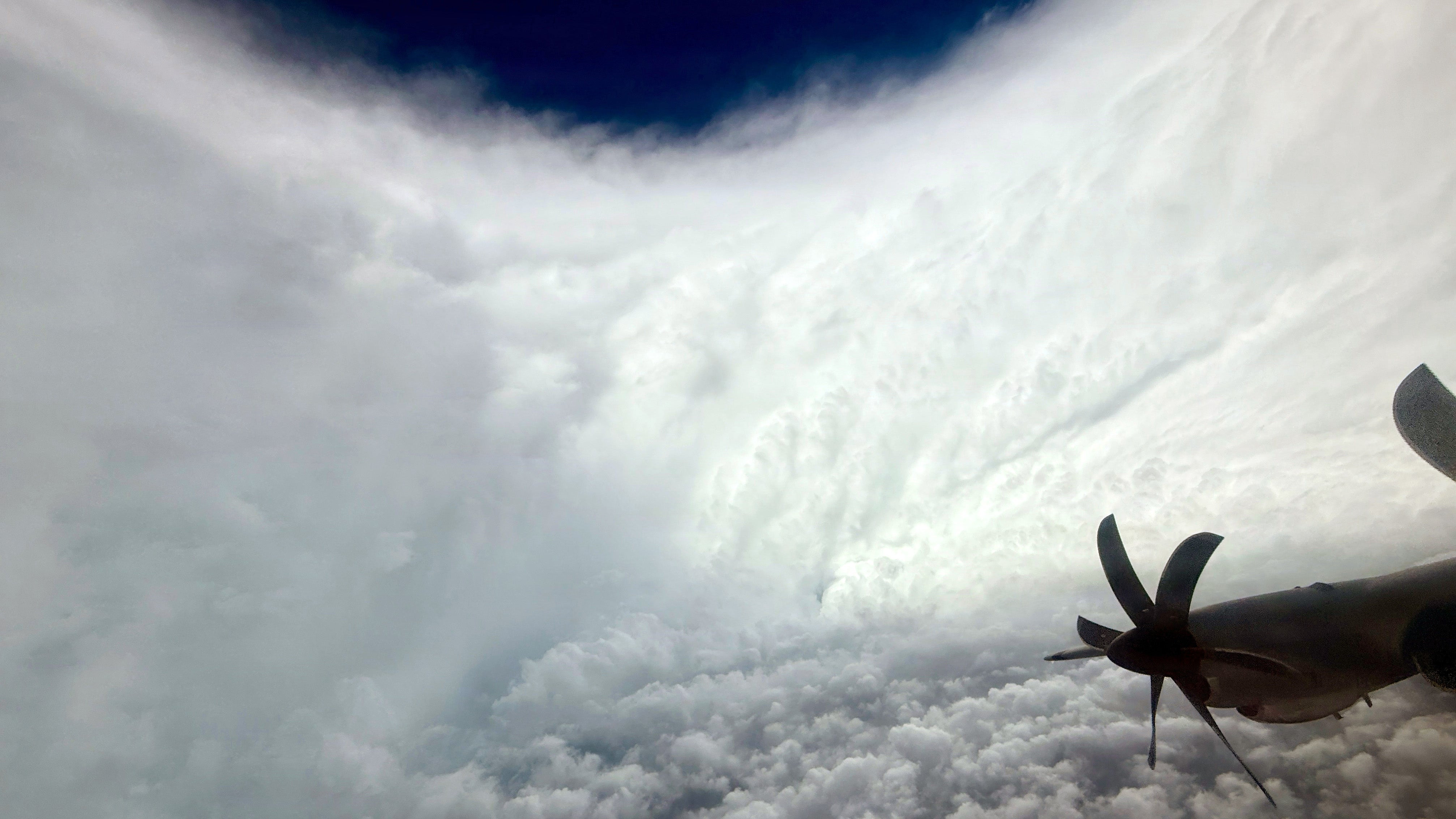 A U.S. Air Force Reserve crew from the 53rd Weather Reconnaissance Squadron, known as the "Hurricane Hunters," flies through Hurricane Melissa on October 27, 2025 over the Caribbean Sea. 