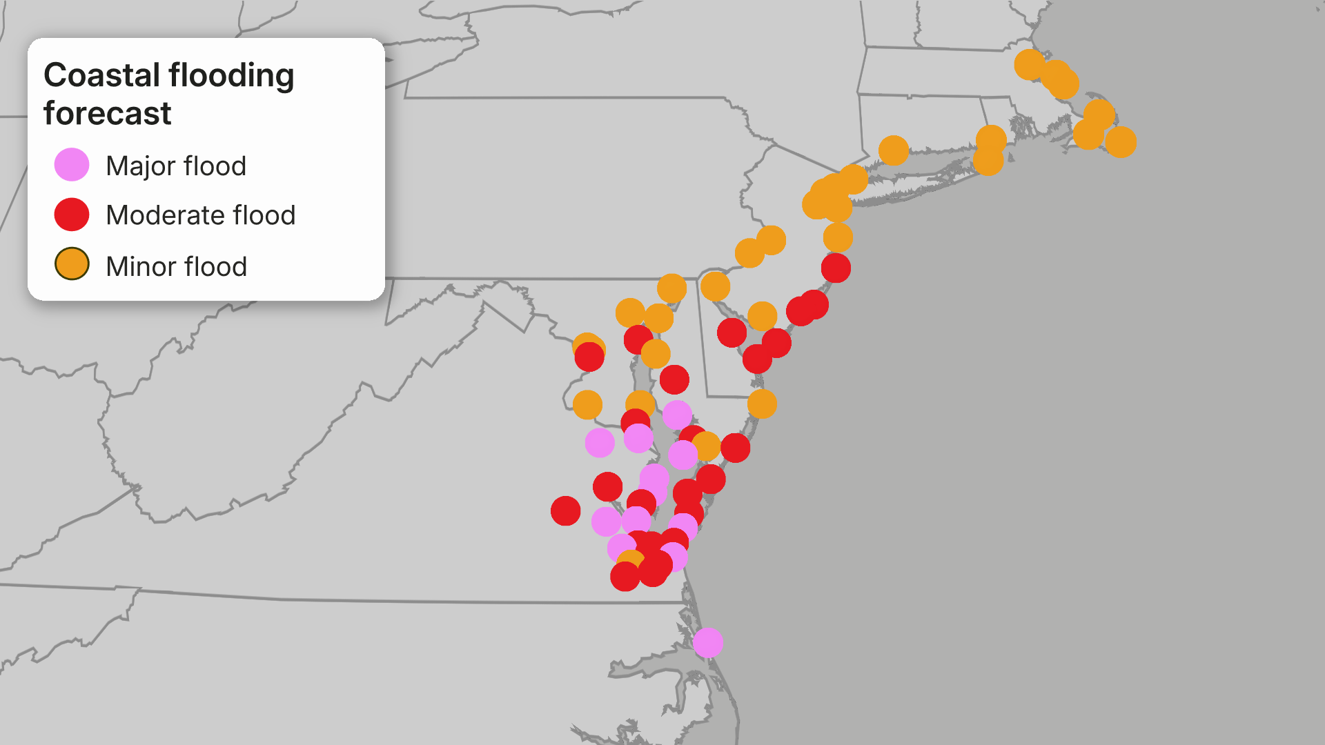 coastal flood forecast nor'easter