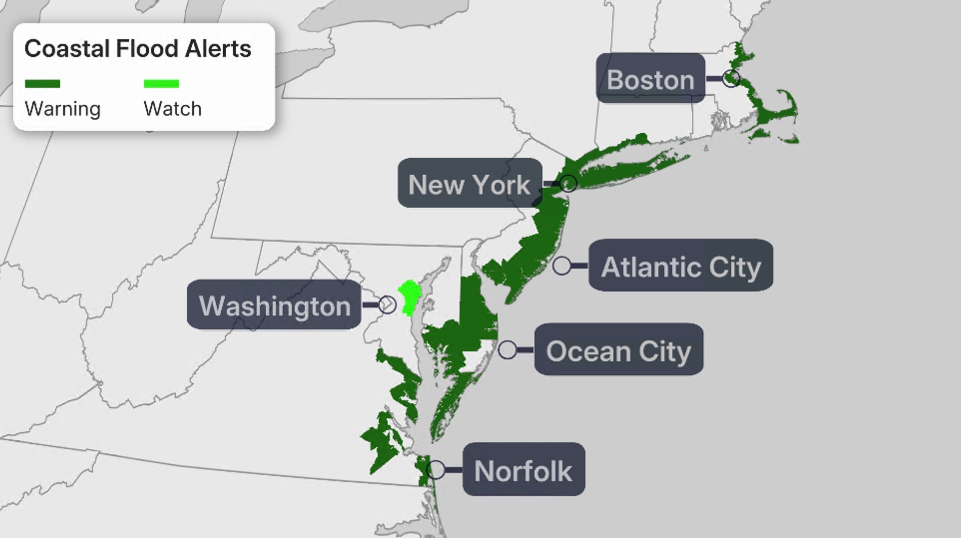 Coastal flood alerts