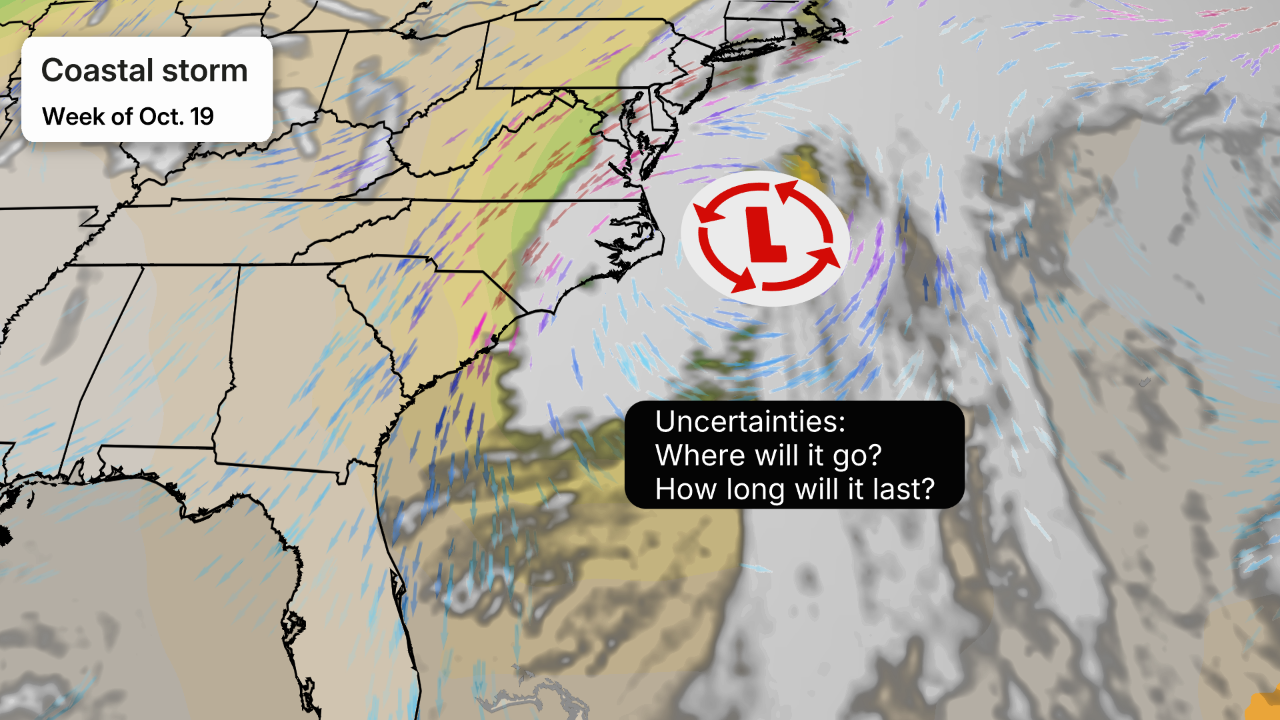 Coastal storm forecast East Coast