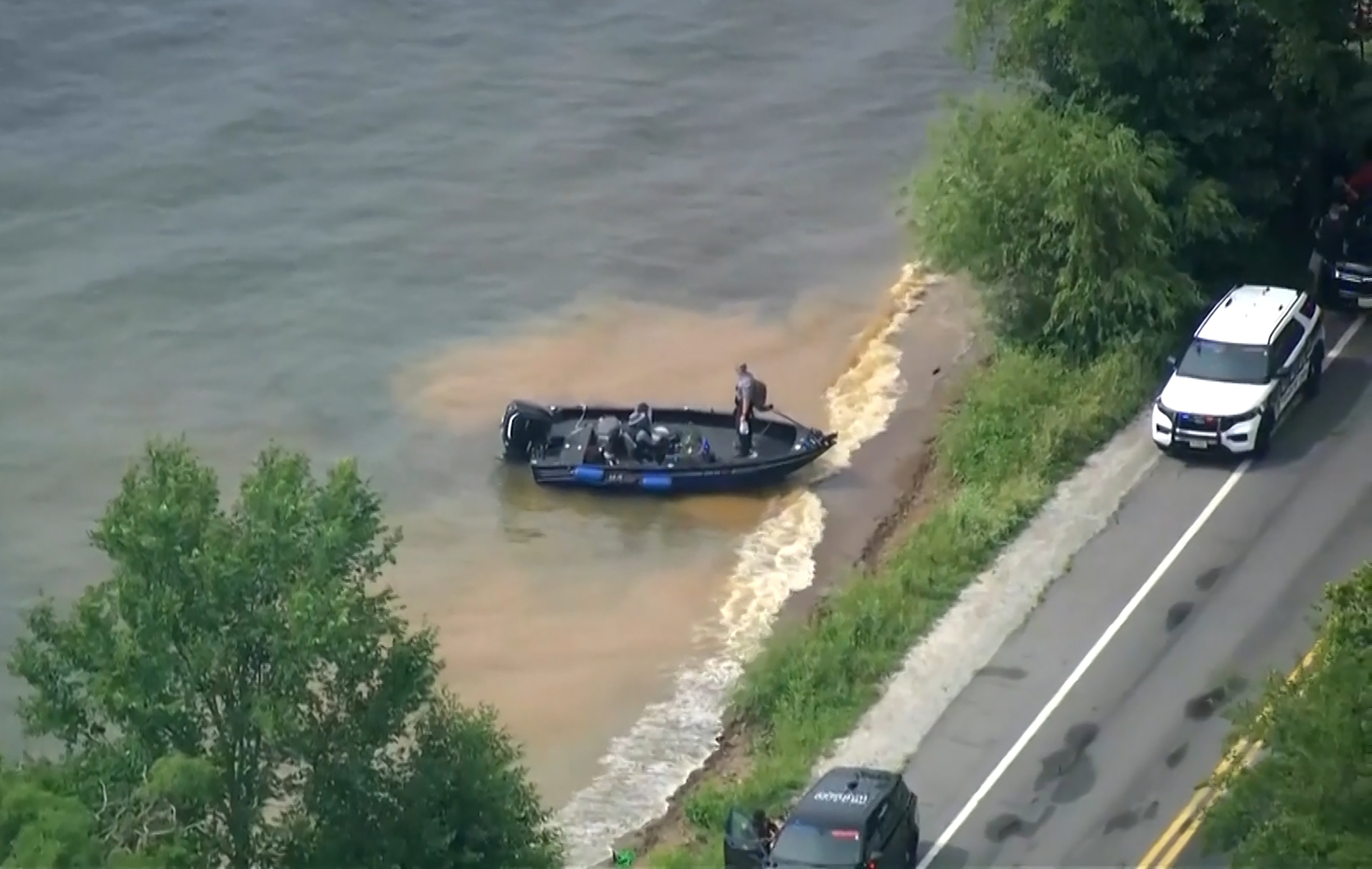 boat in Wisconsin lake