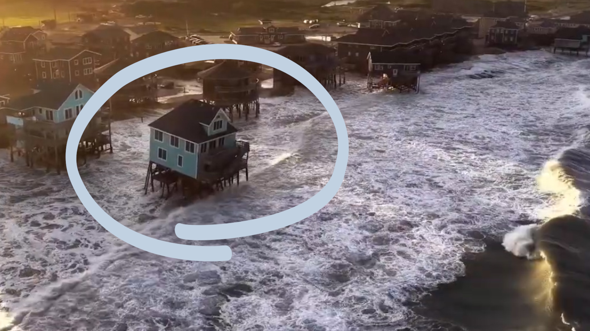 Ocean claims 20th house in Buxton, North Carolina