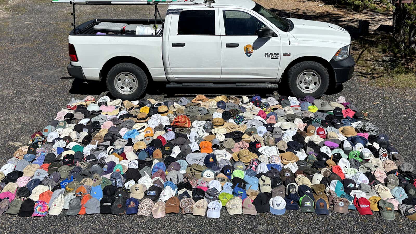 Yellowstone's geysers ate 280 hats this year. Blame wind