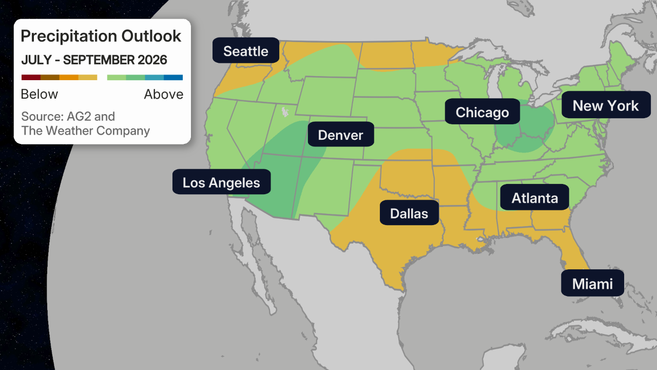 July through September 2026 precipitation outlook