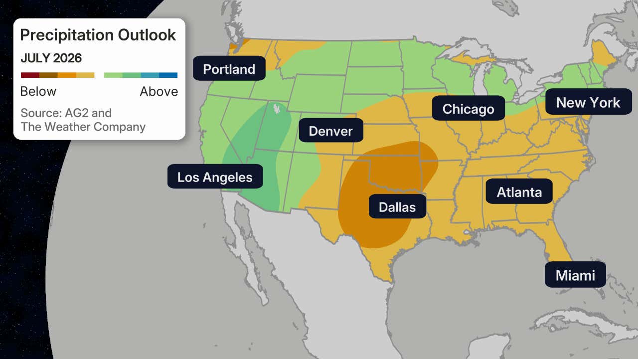 July Intensions July outlook trends hotter in the East, drier in Texas