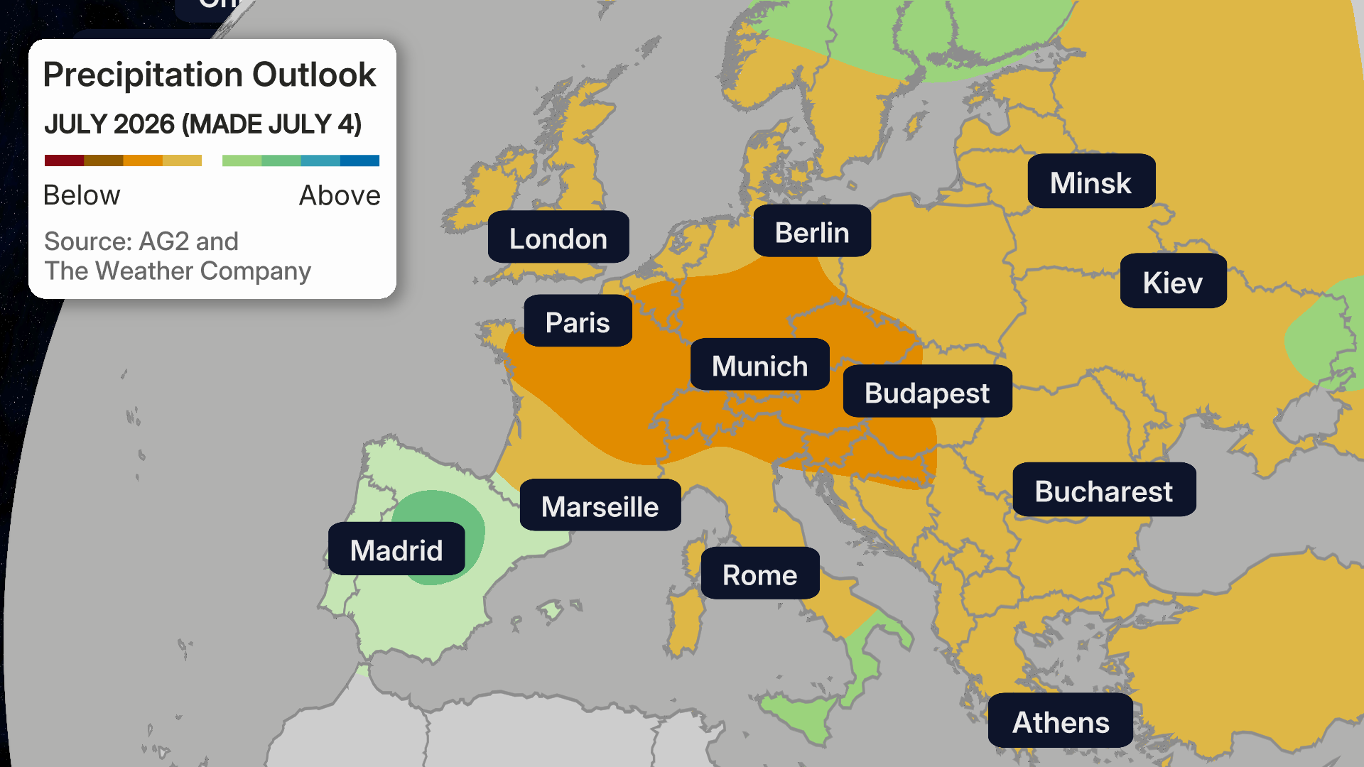 Precip outlook July Europe