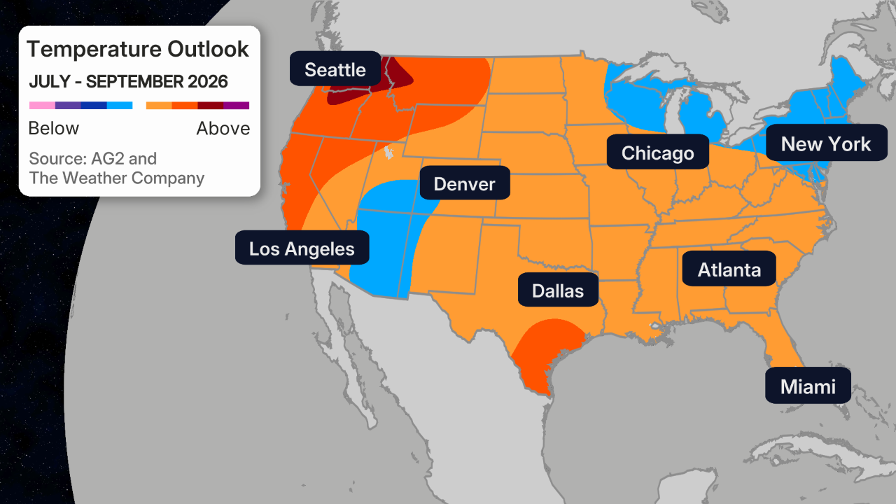 July-September 2026 temperature outlook