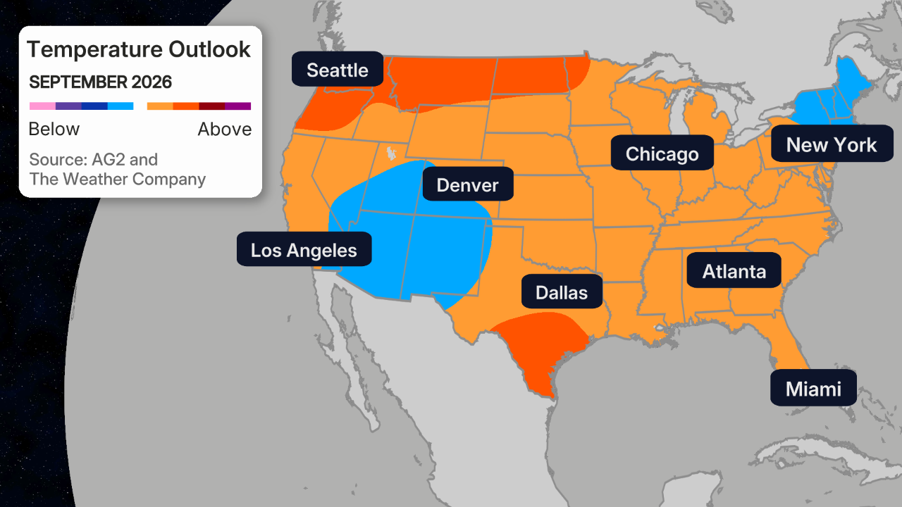 September 2026 temperature outlook