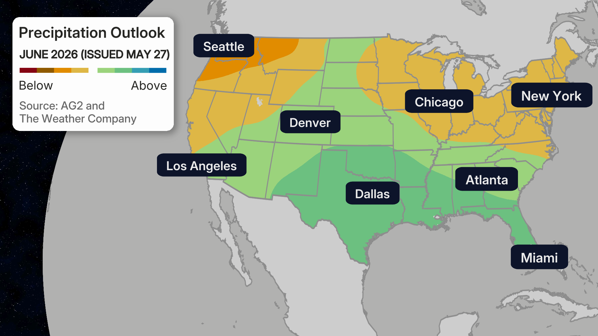 Precipitation Outlook June, Issued May 27