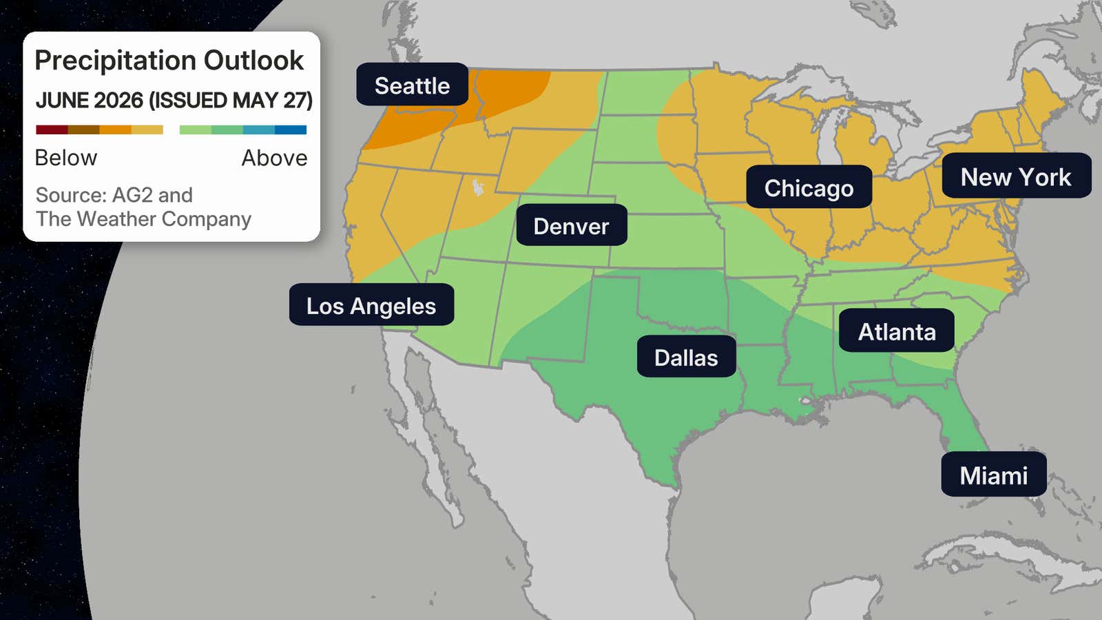 Precipitation Outlook June, Issued May 27