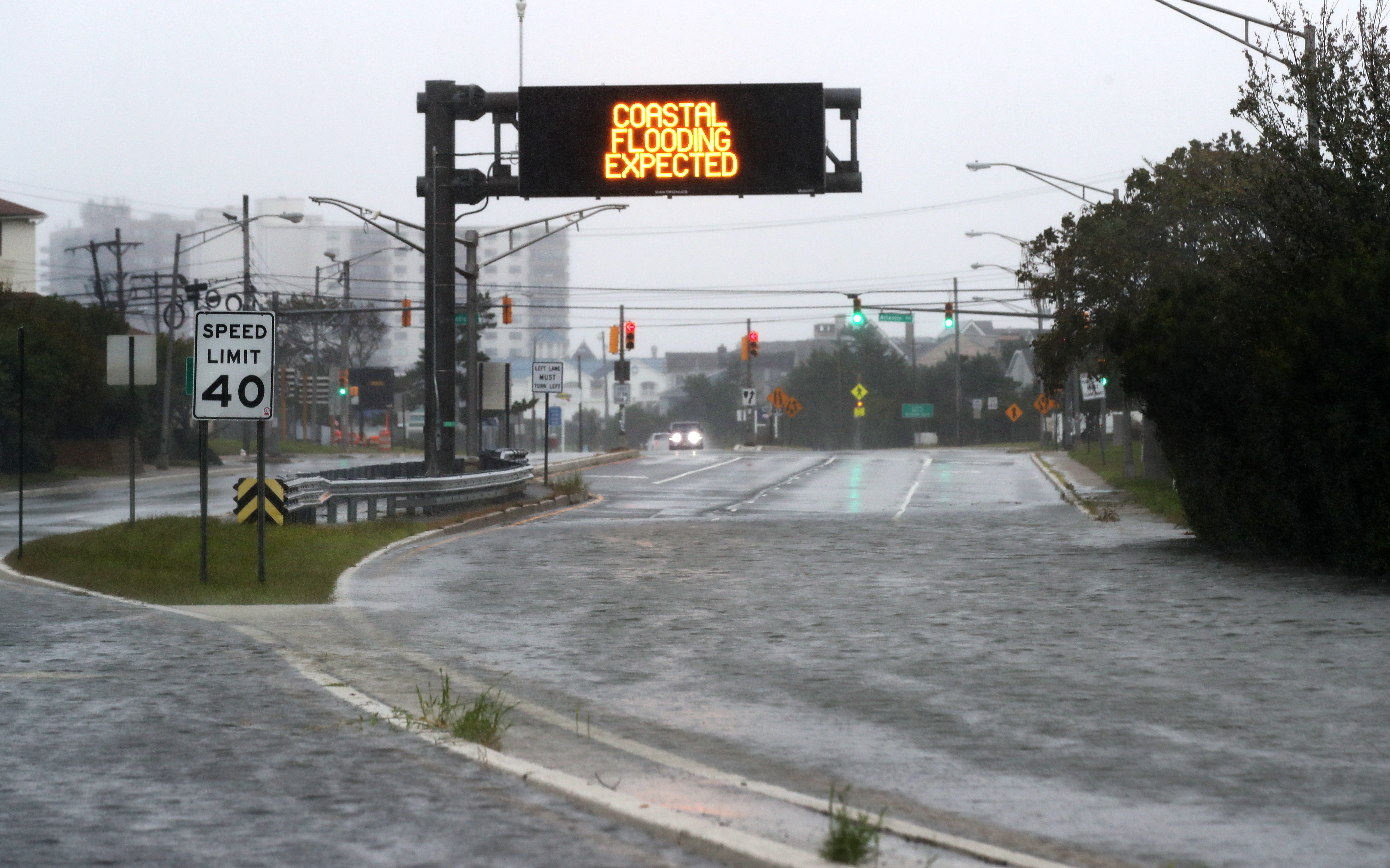 flooded road