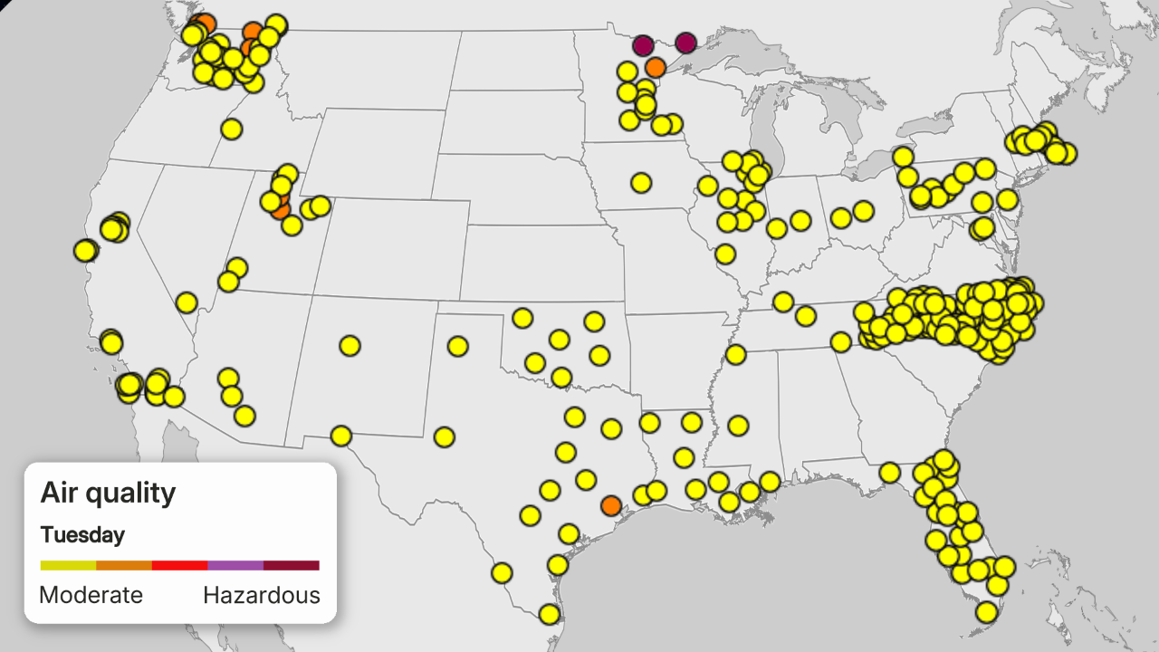 Air quality index forecast