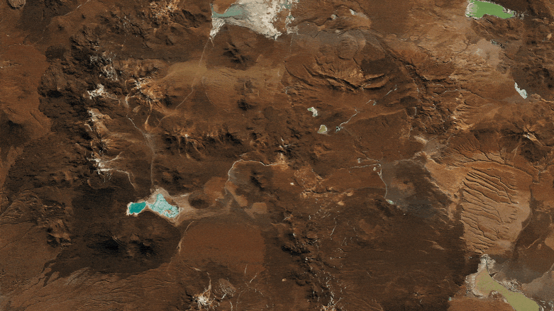 Part of northern Chile transforms from bare to snow-covered in these images captured before and after winter storms in August 2026 by the NASA-USGS Landsat 8 and Landsat 9 satellites.