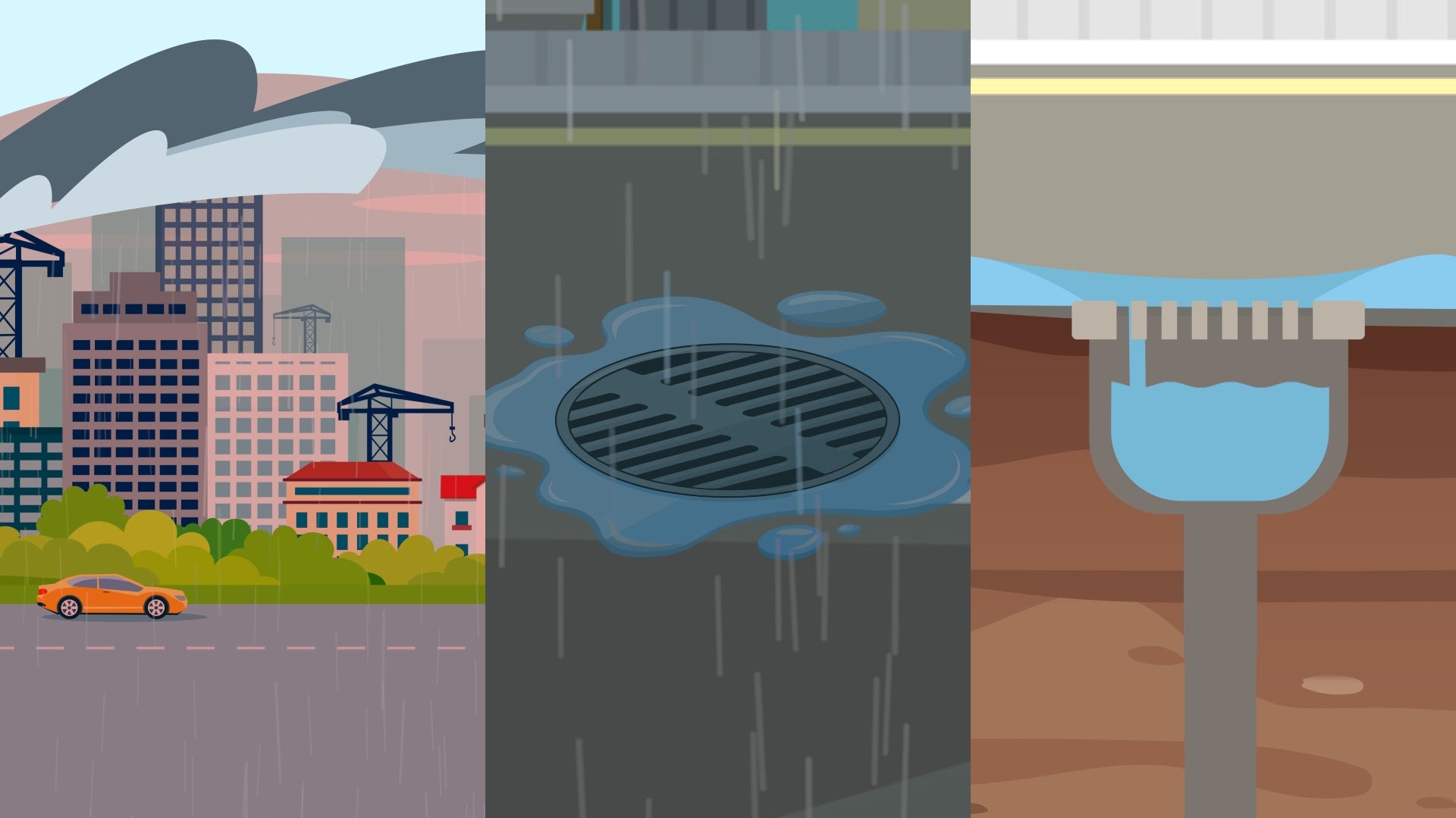 Urban surfaces in cities are making flooding worse, storm drains overflow 