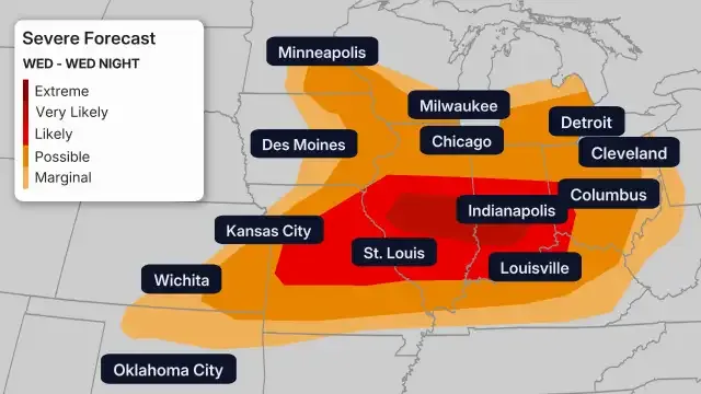 Severe Wednesday overnight