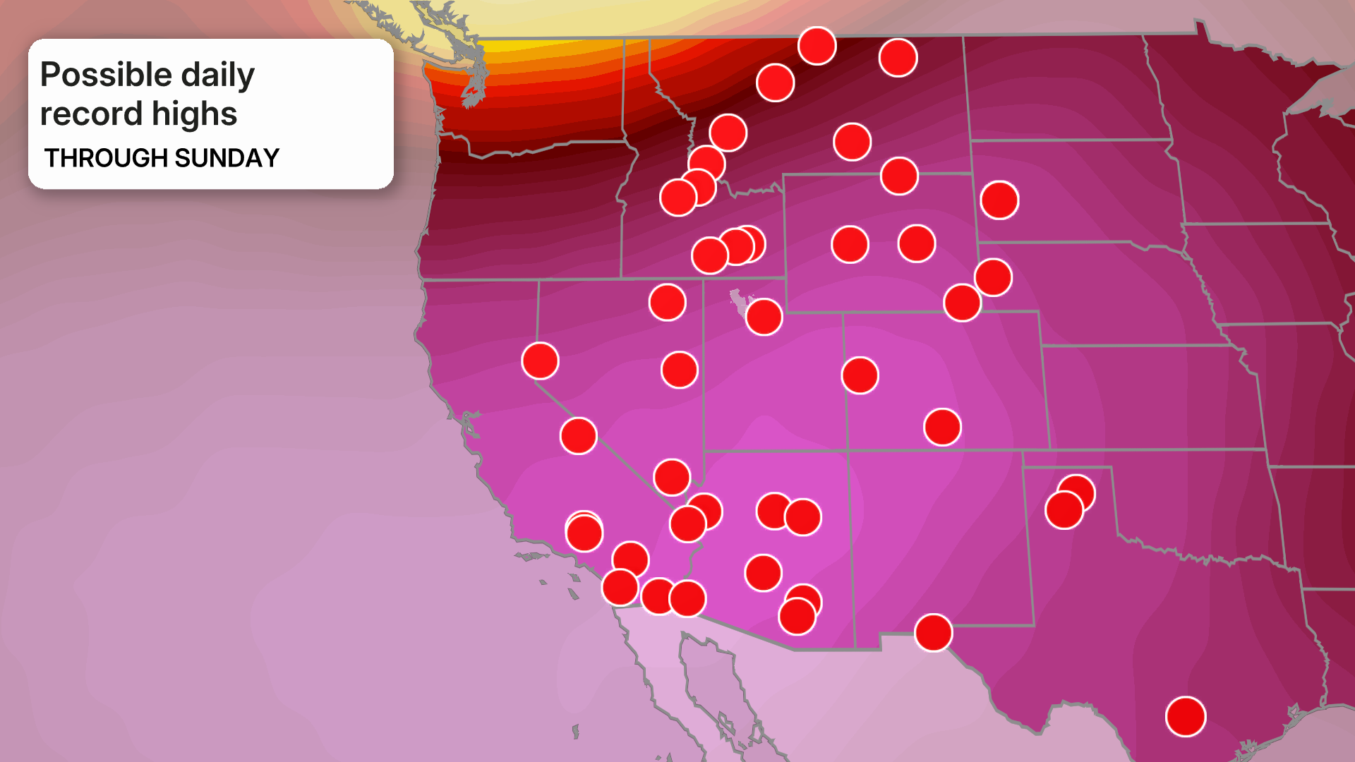 Record heat bakes the Southwest and Rockies
