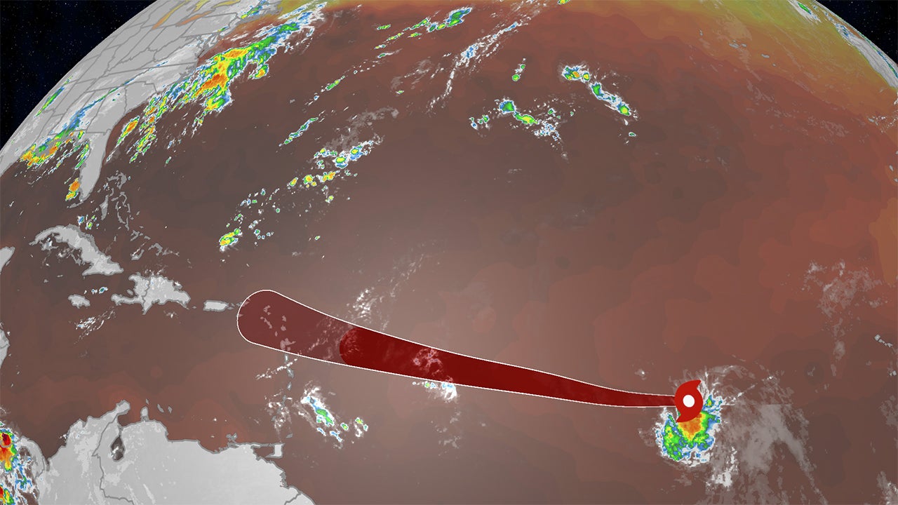 Tropical Storm Dolly forms in the Atlantic, but forecast to weaken by weekend as El Niño brings hostile wind shear and dry air