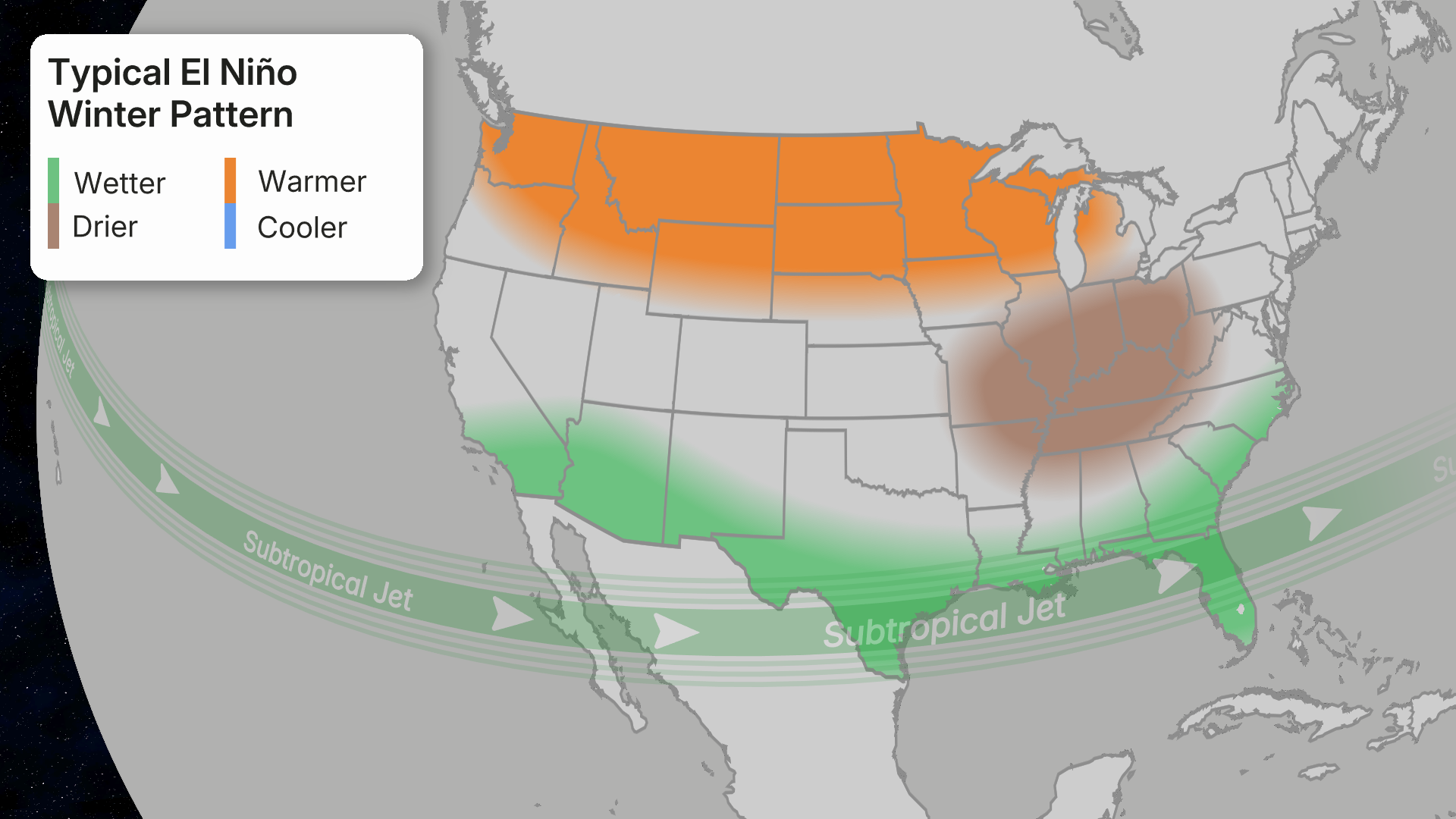 El Ni&ntilde;o's impact on the winter season in the U.S.