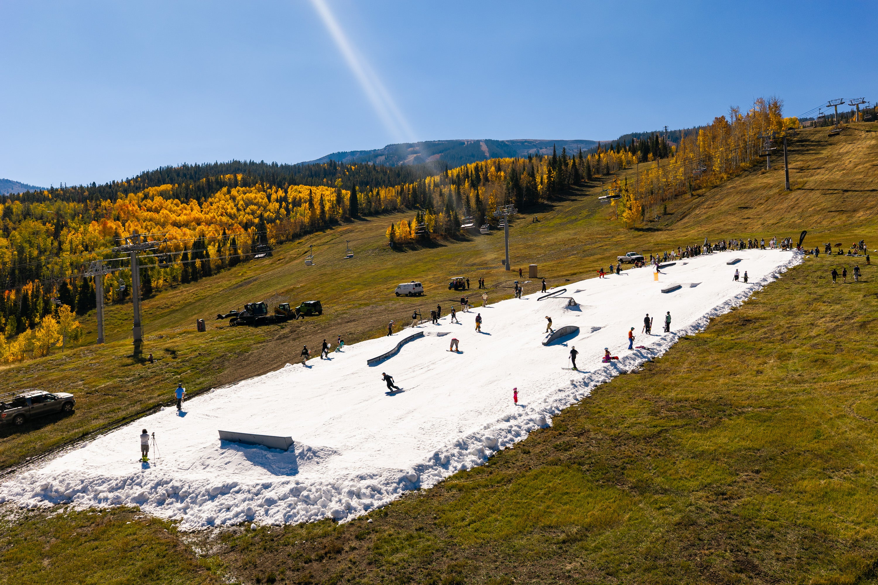 A ski resort saved last winter's snow under blankets, and it worked