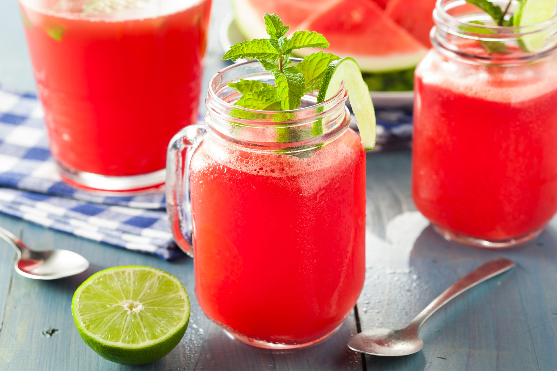 glasses of agua fresca