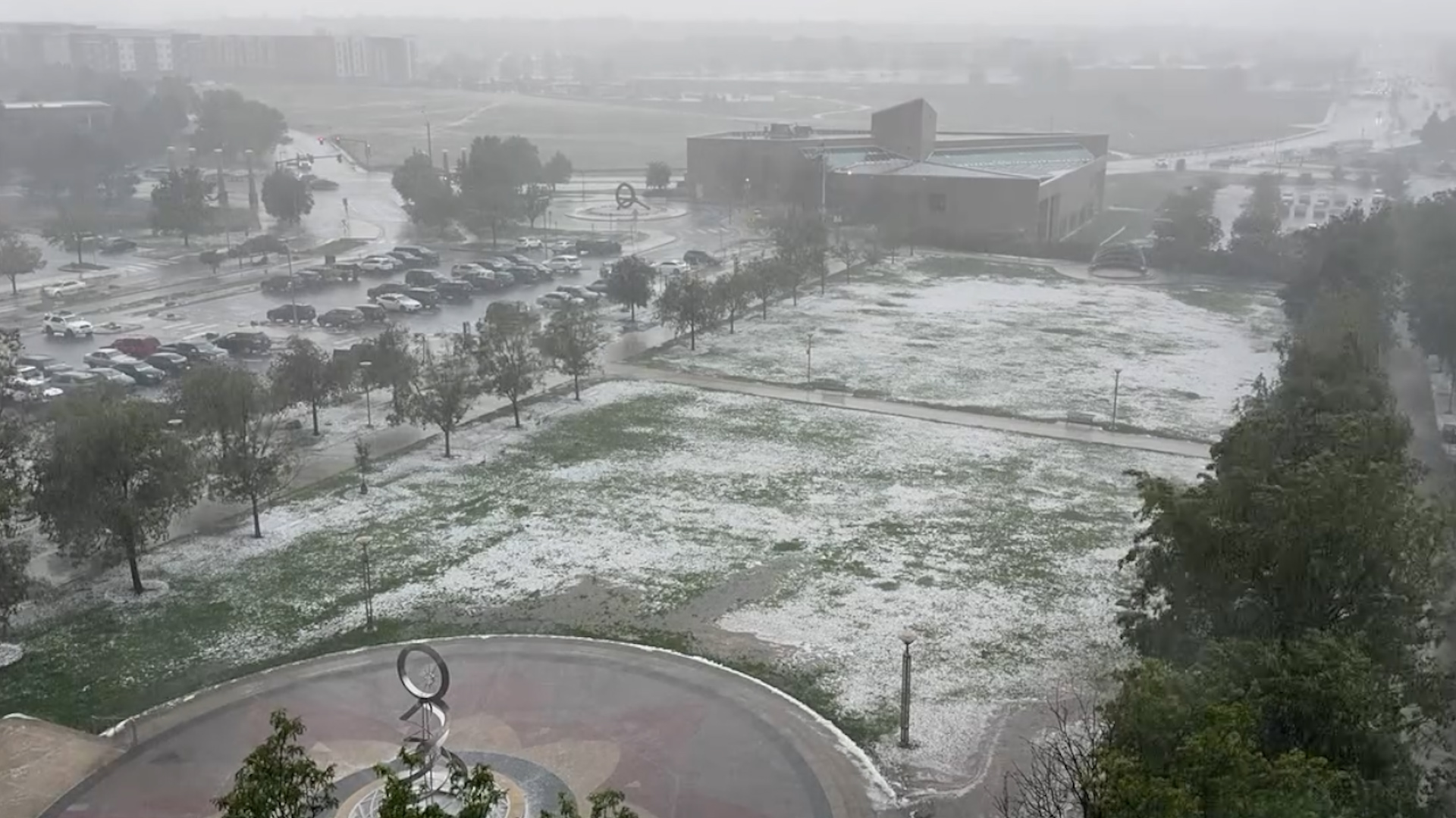So Much Hail Hits Denver, Streets Look Covered In Snow