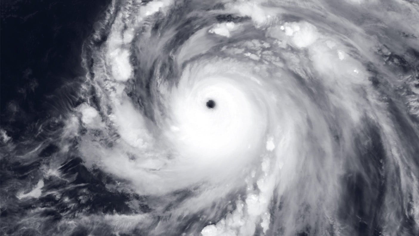 hurricane on satellite