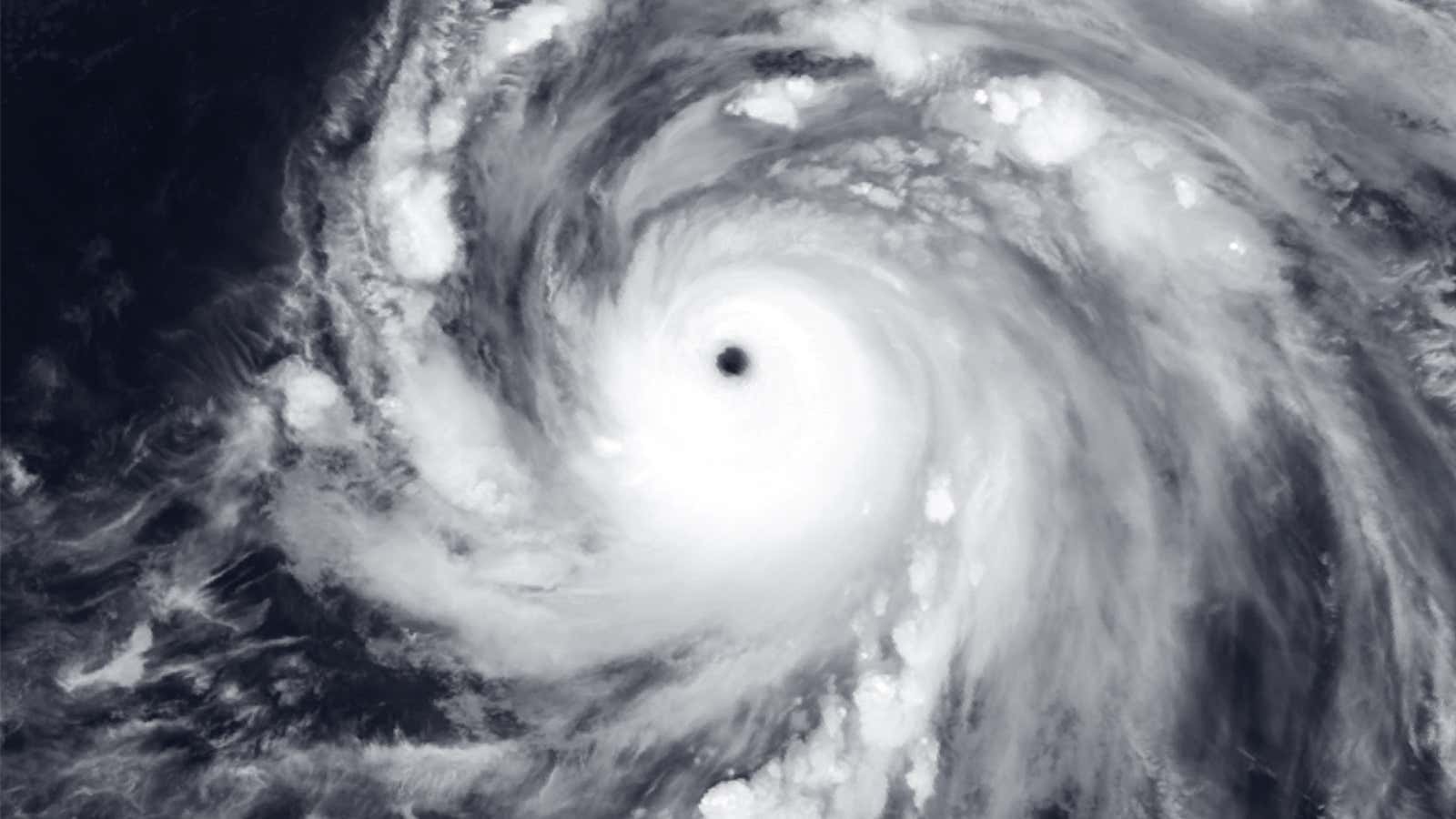 hurricane on satellite