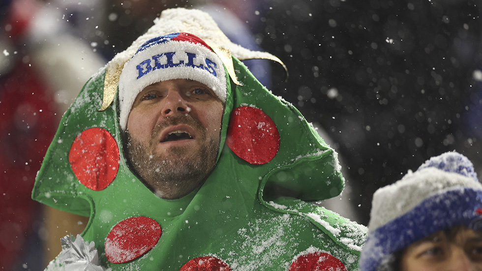 NFL Christmas season weather snow Buffalo