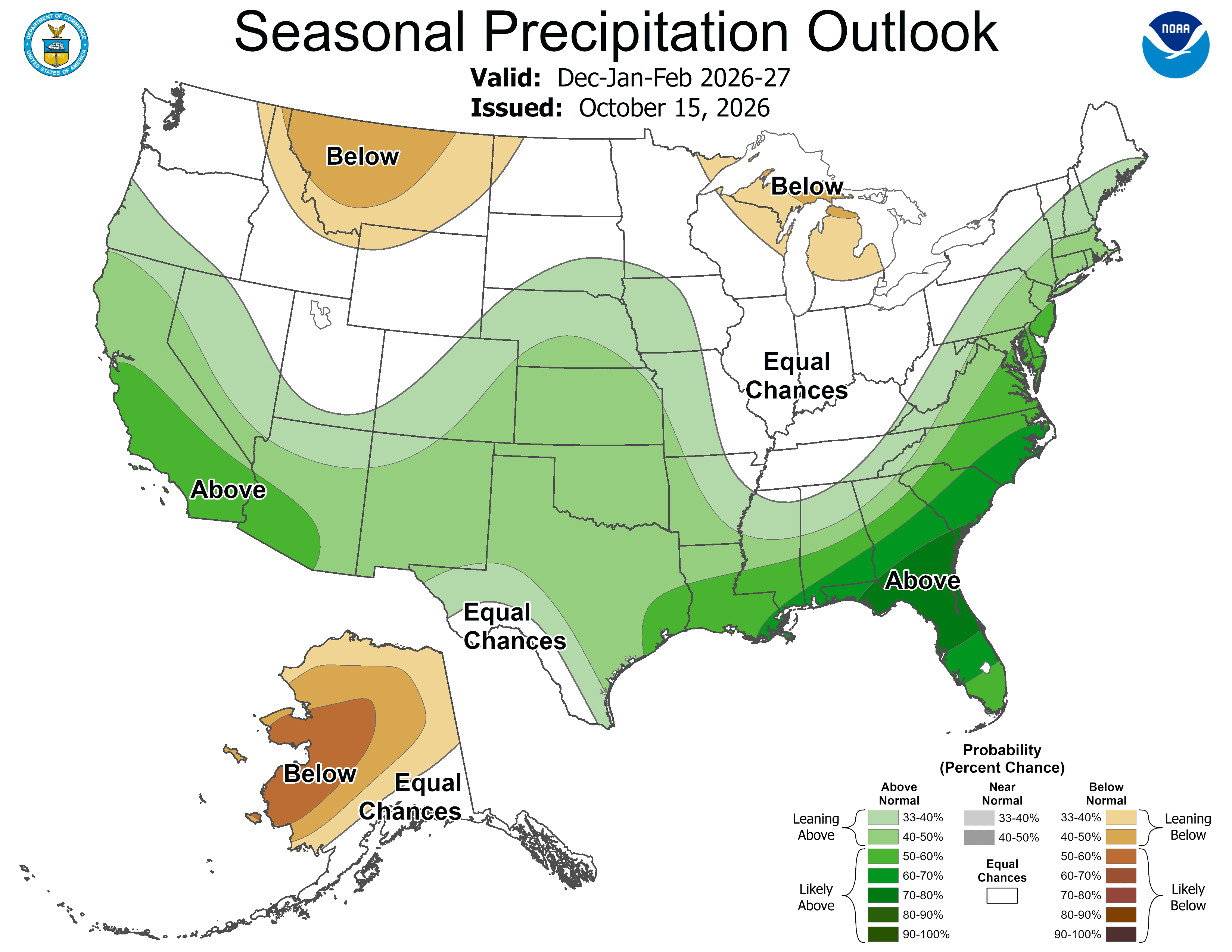 precipitation winter outlook map
