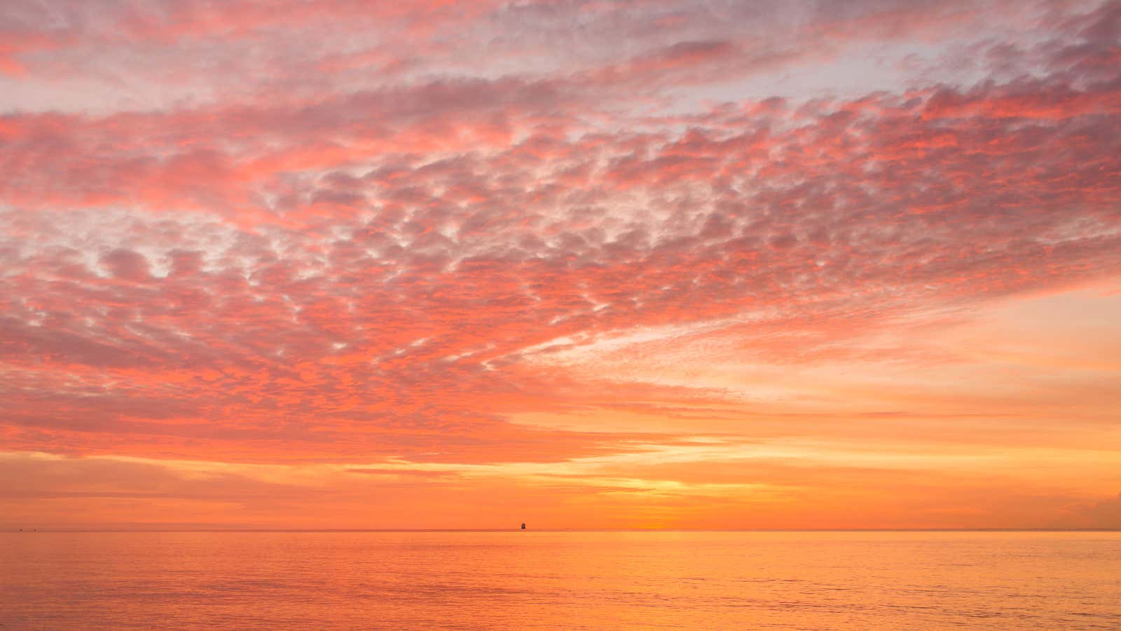 A colorful Sahara dust sunrise on June 16, 2018 in Palm Beach, Florida.