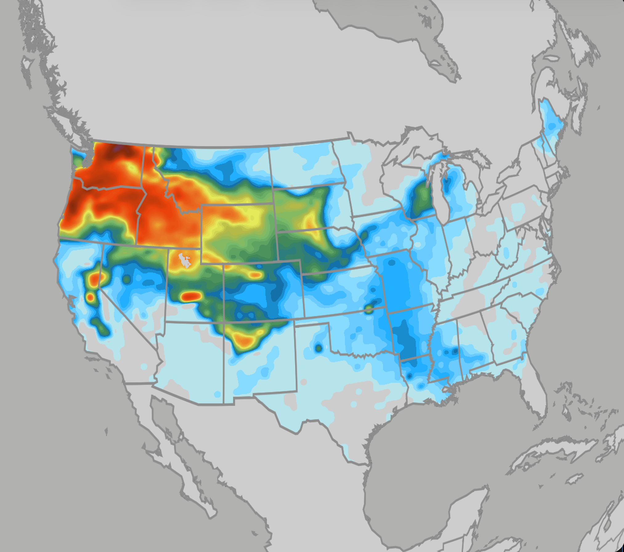 Northwest smoke drifts east, winds return