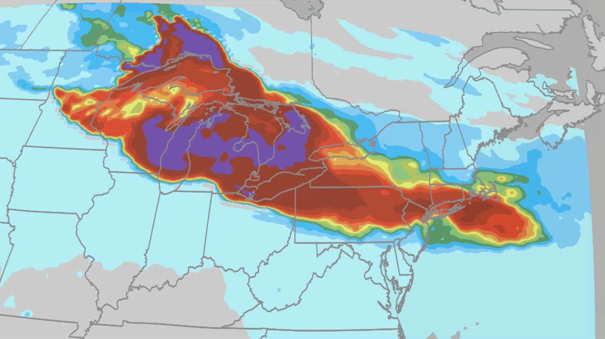 Wildfire smoke to blanket the Midwest and Northeast