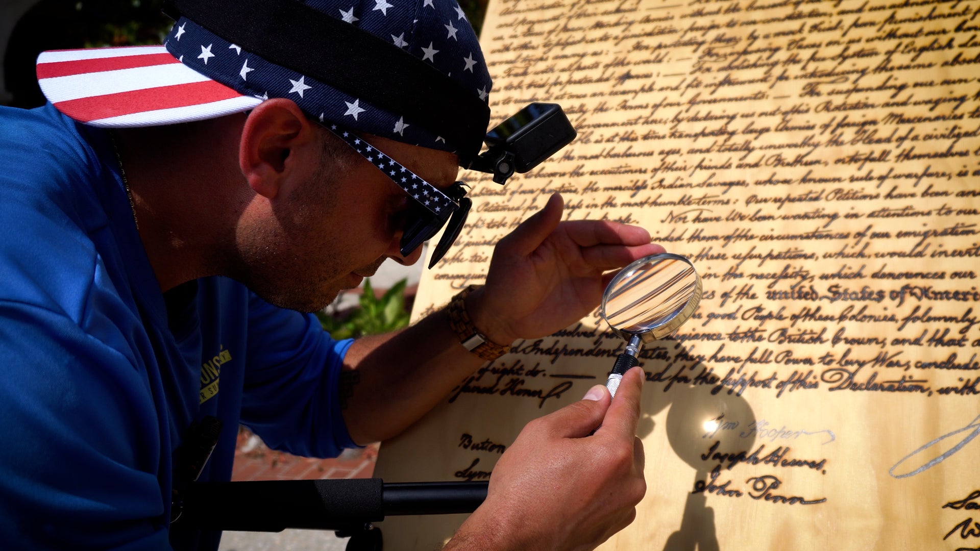 Artist uses the sun to &lsquo;paint&rsquo; American history