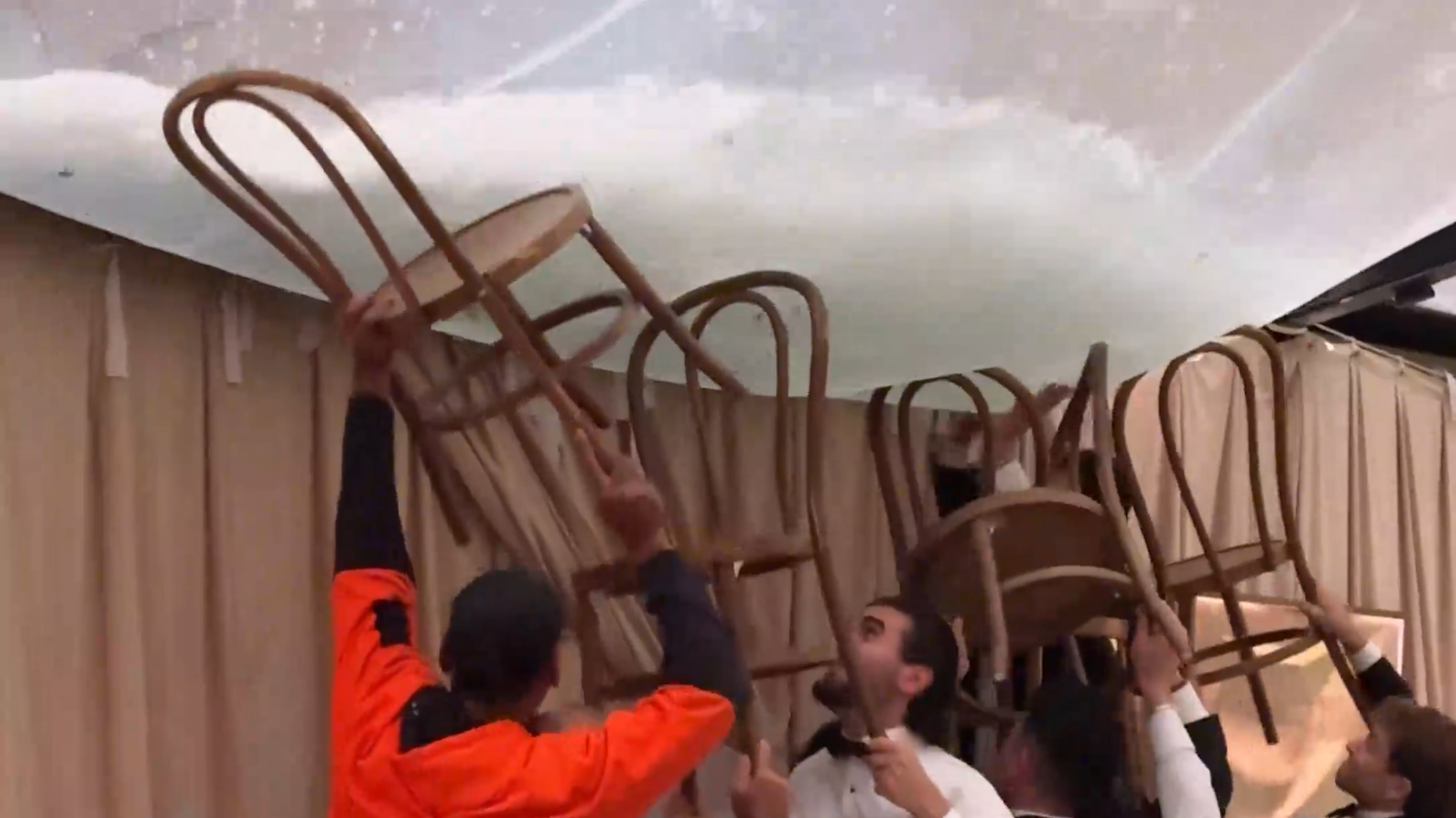 Wedding guests take on Mother Nature during Sydney storms