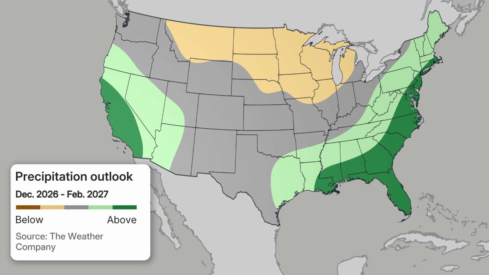 Winter Outlook precipitation 2026-2027