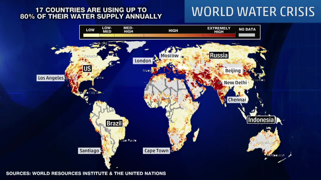 A Quarter of the Global Population Under Extreme Water Stress