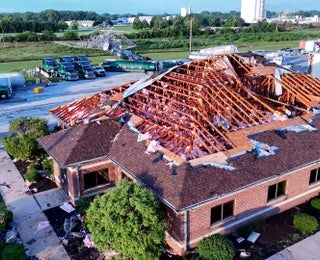 Aerial Video Shows Derecho Damage In Illinois