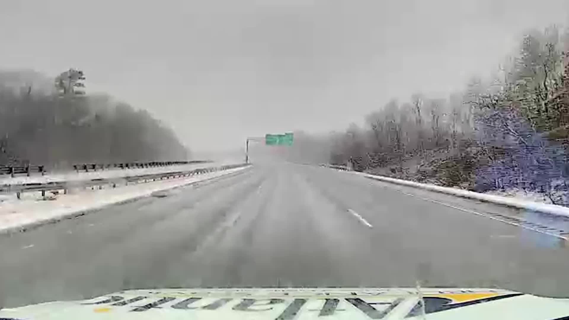 Ambulance Narrowly Misses Flipping Car On Highway 