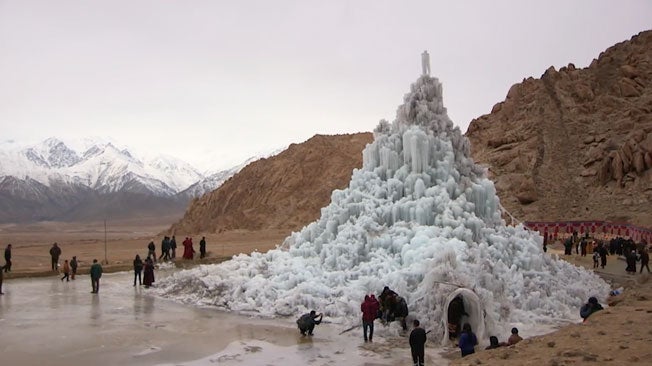 Artificial Glacier Saves Village From Drought