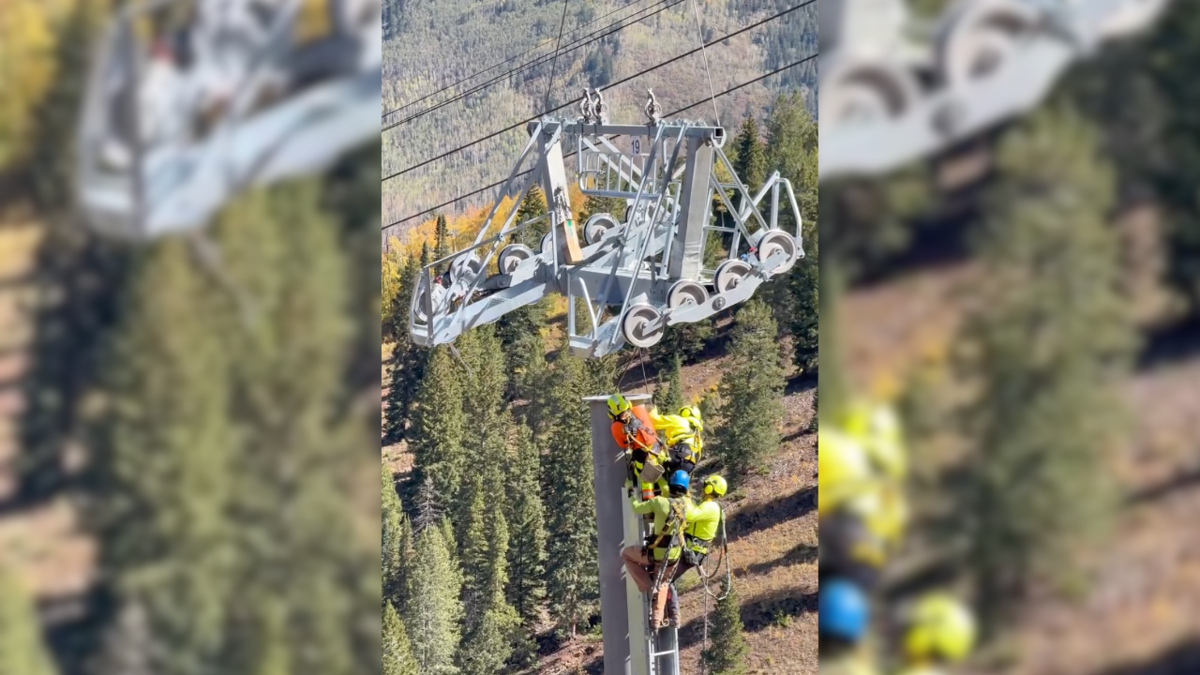 Aspen Mountain flies in towers for new high-speed ski lift