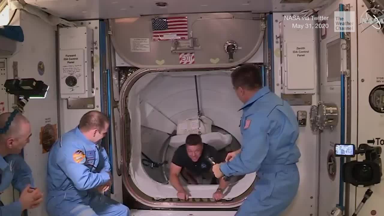 Astronauts Board Space Station After Historic Launch