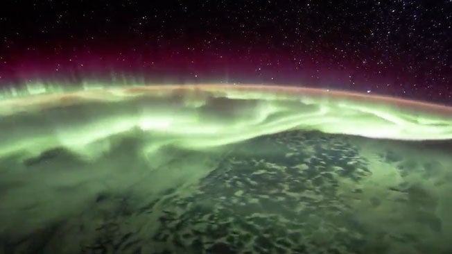 Awesome Aurora Borealis from Space